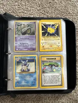 VINTAGE Pokemon binder FULL 200 Cards! Gym Heroes Team Rocket Base Set - Image 2