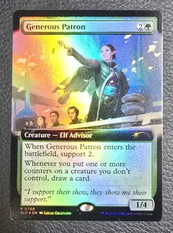 Generous Patron (Extended Art) Secret Lair Drop Foil MTG LP Magic Card - Image 1