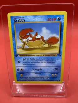1ST EDITION Krabby 51/62 Common 1999 Fossil Set WOTC Pokemon Cards NM/MINT* - Image 1