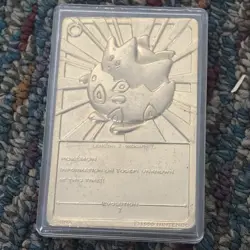 Pokemon Togepi 23 Karat Gold Plated Trading Card Burger King 1999 Special Ed. - Image 2