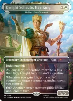 MTG Dwight Schrute, Hay King - Heliod, Sun-Crowned (Foil) Secret Lair The Office - Image 1