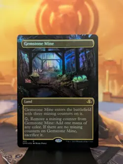 Gemstone Mine (Borderless) MTG Dominaria Remastered Foil NM - Image 1