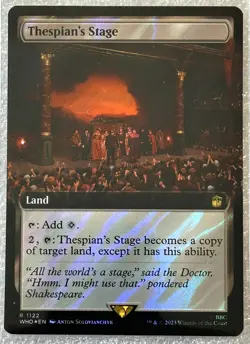 Thespian's Stage (Extended Art) (Surge Foil) Magic the Gathering, MTG Doctor Who - Image 1