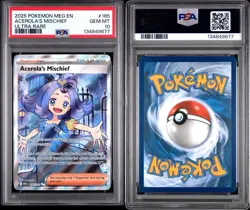 2025 Acerola's Mischief 165/132 Ultra Rare Pokemon Mega Evolution PSA 10 - Image 1