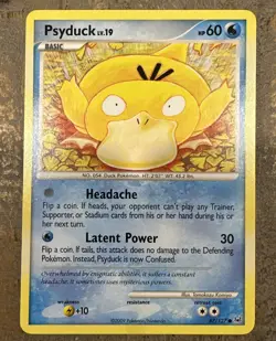 2009 Pokemon Platinum Psyduck Common LP 87/127 - Artist: Tomokazu Komiya - Image 1
