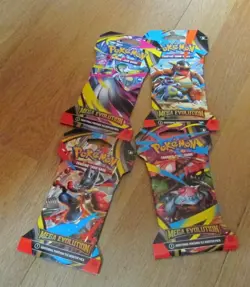 Lot of 4 New Pokemon TCG Mega Evolution Sleeved Booster Sealed Packs - Image 1