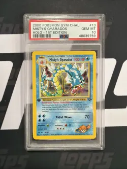2000 Pokemon Gym Challenge Misty’s Gyarados Holo 1st Edition PSA 10 13/132 - Image 1