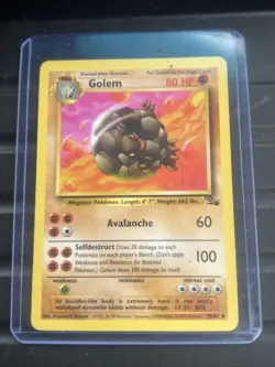 Pokemon Tcg gOLEM 36/62 1st Edition Fossil Set (nm) - Image 1