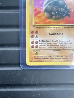 Pokemon Tcg gOLEM 36/62 1st Edition Fossil Set (nm) - Image 5