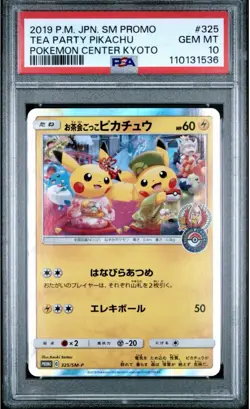Pokemon Japanese Tea Party Pikachu 325/SM-P Pokemon Center Kyoto Promo PSA 10 - Image 1