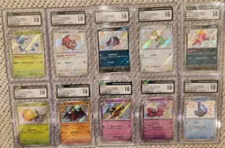 Pokemon CGC Gem mint 10 lot of 10 Shiny Rare slabs - Image 1