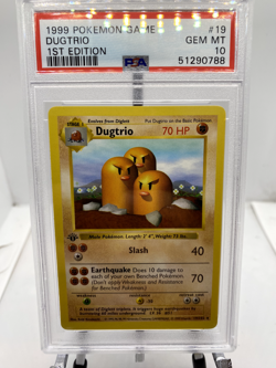 1999 Pokemon Game Dugtrio 1st Edition PSA 10! - Image 1