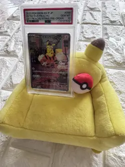 2023 POKEMON JAPANESE SV-P PROMO 098 DETECTIVE PIKACHU DETECTIVE PIKACHU PSA10 - Image 3