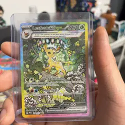 Pokemon TCG SV-Prismatic Evolutions Leafeon ex #144/131 SIR - Image 1