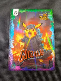Godzilla (Pikachu) #21 - Galaxy Holo - Electric Pikachu Cosplay - Pokemon - Image 1