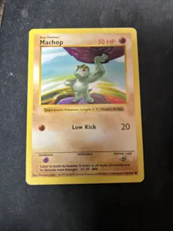 Pokemon TCG Machop Base Set 52/102 Regular Shadowless Common D2 - Image 1