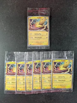 2025 Pokemon TEAM ROCKET'S ZAPDOS 070/182 DRI EN Promo Cosmos Holo Lots Of 7 - Image 1