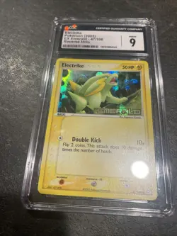 Electrike Pokemon (2005) EX Emerald -47/106 Reverse Holo CGC Mint 9 - Image 1