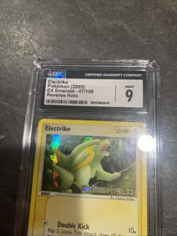 Electrike Pokemon (2005) EX Emerald -47/106 Reverse Holo CGC Mint 9 - Image 2