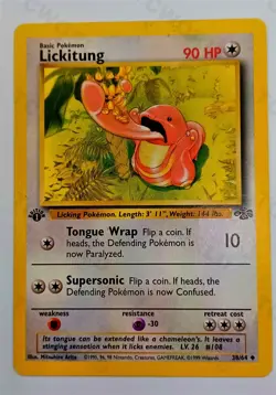 Pokemon Jungle 1st Edition 38/64 "Lickitung" NMint-Mint - Image 1
