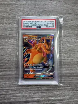 2019 POKEMON SM BLACK STAR PROMO HIDDEN FATES TINS #SM211 CHARIZARD GX PSA 10 - Image 1