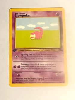 slowpoke 55/62 1st Edition Fossil Set Pokemon NON HOLO TCG WOTC * NEVER PLAYED - Image 1