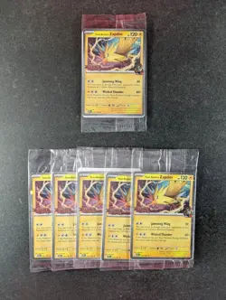 2025 Pokemon TEAM ROCKET'S ZAPDOS 070/182 DRI EN Promo Cosmos Holo Lots Of 6 - Image 1