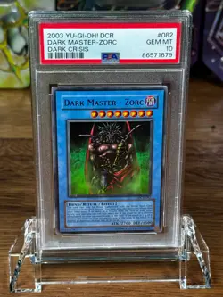 2003 Yu-Gi-Oh! Dark Crisis Dark Master - Zorc Super Rare #082 PSA 10 - Image 1