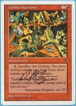 Goblin Warrens Anthologies NM Red Special Artist Signed CARD (s2467) ABUGames - Image 1