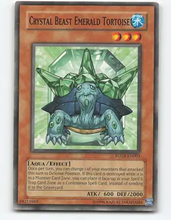 Crystal Beast Emerald Tortoise #FOTB-EN003 Yugioh Card - Image 1