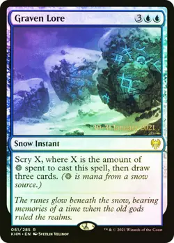 FOIL Graven Lore (Prerelease) (Kaldheim) - MTG Promo Magic Card NM - Image 1