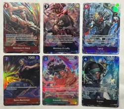 One Piece Cards (6x) Alternate Art Luffy, Garp, Sanji, Etc. English Foil ?? - Image 1