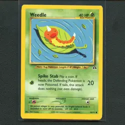 Pokemon TCG Weedle 70/75 WotC Neo Discovery Regular Common Card EN-LP 2001 - Image 1