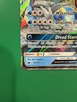 Pokemon Gyarados GX 18/111 Crimson Invasion Ultra Rare Holo TCG Card - Image 3