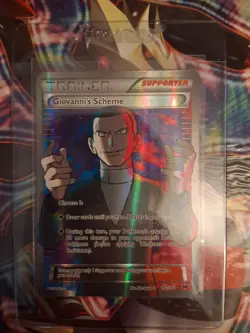 Pokemon TCG Giovanni's Scheme Breakthrough Full Art Holo Card 162/162 - Image 1