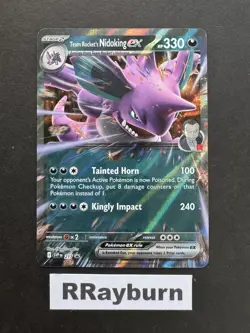 Pokemon Team Rocket's Nidoking ex 217 Sv: Scarlet & Violet Promo Cards Holo - Image 1