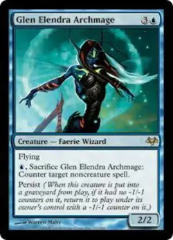 Magic The Gathering Eventide Single Card Rare Glen Elendra Archmage #22 - Image 1