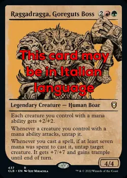 MTG RAGGADRAGGA, GOREGUTS BOSS 437 EXC - CAPO DEGLI SQUARCIABUDELLA - CLB-X IT - Image 1