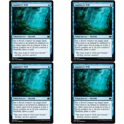 4 x AQUITECT'S WILL NM Merfolk vs Goblins mtg Blue - Merfolk Com - Image 1