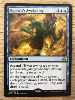 Kumena’s Awakening MTG Magic the Gathering Card NM Near Mint Rivals Ixalan RIX - Image 1