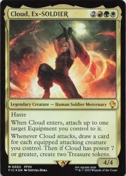 Cloud, Ex-SOLDIER - FOIL - M Commander: FINAL FANTASY 2 - MTG - Image 1