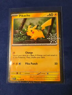 Pikachu 025/165 Snowflake Stamp Holiday Calendar 2025 Holo Promo Pokemon TCG - Image 1