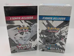 Pokemon SV10.5 Black Bolt White Flare Sealed LOT 2 Booster Bundle Display Case - Image 1