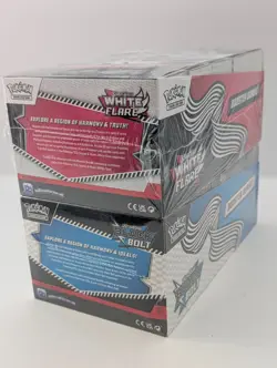 Pokemon SV10.5 Black Bolt White Flare Sealed LOT 2 Booster Bundle Display Case - Image 3