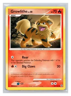 Pokemon TCG Growlithe 89/132 Secret Wonders Normal LP - Image 1
