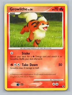 Pokemon TCG Growlithe 63/111 Rising Rivals Normal LP - Image 1