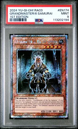 2024 Yu-Gi-oh! Grandmaster of the Six Samurai ((PlSR)) - RA03-EN174 - PSA 9 MT - Image 2