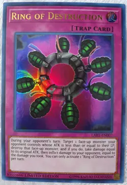 Yugioh 1x Ring of Destruction LART-EN007 Ultra Rare Limited Edition Lost Art NM - Image 1