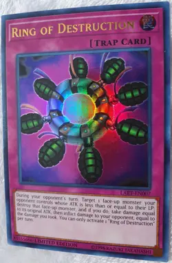 Yugioh 1x Ring of Destruction LART-EN007 Ultra Rare Limited Edition Lost Art NM - Image 3