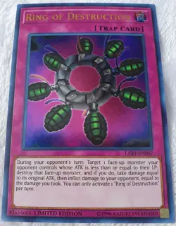 Yugioh 1x Ring of Destruction LART-EN007 Ultra Rare Limited Edition Lost Art NM - Image 5